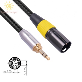 3.5mm to 3Pin XLR Male Audio Cable with 6.35mm Connector for Mic Mixer
