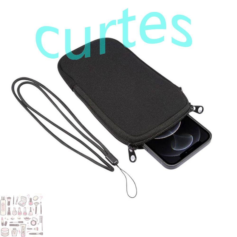 CURTES Mobile Phone Bag Mobile Phone Accessories Zipper Sleeve Case Shockproof Power Bank Mobile Phone Case Storage Organizer With Hanging Neck