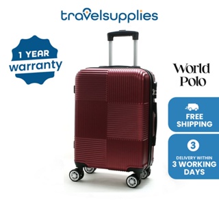 Travelsupplies World Polo Lightweight Expandable Hard Suitcase Luggage Trolley Bag 20 24 28 inch with Spinner Wheels