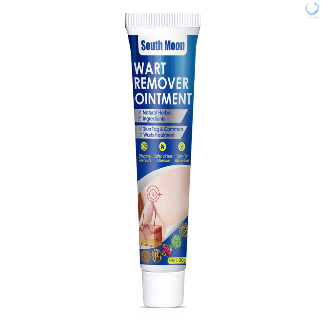 Ecmall South Moon 20g Wart Remover Ointment Natural Herbal Ingredients Effective Removal Without