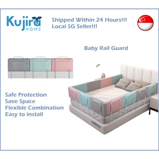 Kujira Homes - Baby Bed Rails Children's Barriers Rail Guard Bumper Fence Kids Safety Guardrail 50/60cm Anti Fall