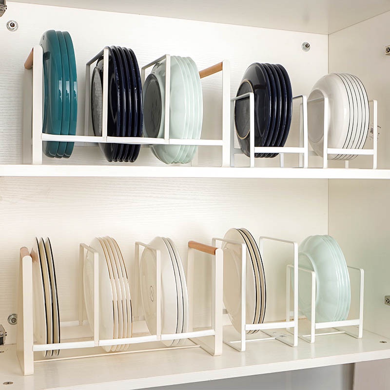 Japanese Style Kitchen Organizer Portable Dish Rack Plate Rack Bowl Organizer Multifunctional