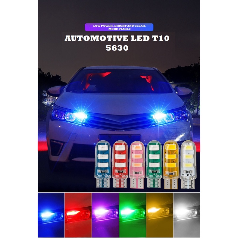 LUCKYMALL LAMPU LED SIGN SEIN KABIN KOTA T10 GEL JELLY SILICA HIGH QUALITY SUPER BRIGHT 5630 6 TITIK