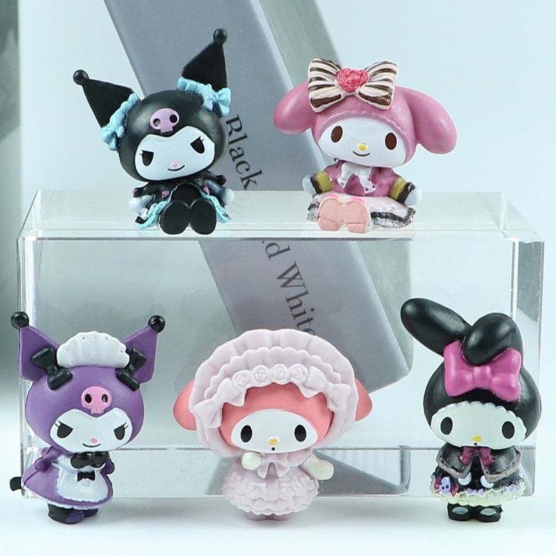 My Melody Cartoon Figure Doll Model Kuromi Display Stand Collectible ...