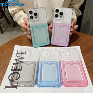Gradient Wallet Card Holder Phone Case For Realme C33 C30 C30S C35 C31 C25 C21Y C25Y Clear Shockproof Soft Back Cover