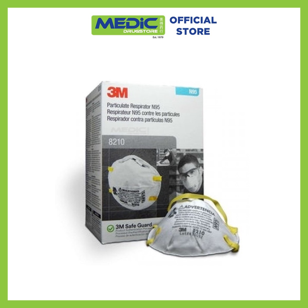 3m Particulate Respirator 8210 N95 Mask Case By Medic Drugstore Shopee Singapore