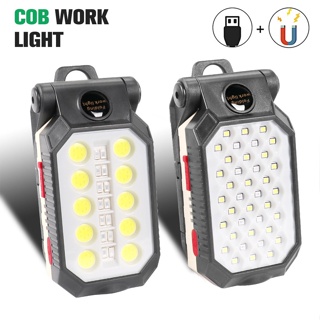 ⚡FAST SHIPING⚡Multi-Function 500W Rechargeable LED light usb cob work light portable led flashlight adjustable waterproo