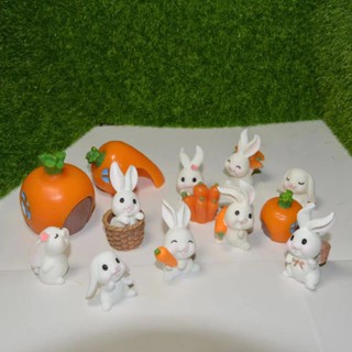 Miniature Cute Rabbit Mini Animal Garden Ornament DIY Home Decoration Dollhouse Decorations #2