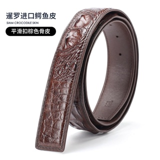 Image of thu nhỏ [Ready Stock New Products] Siamese Crocodile Leather Belt Men's Genuine Business Casual Pants Plate Buckle Smooth Headless 3.8 Wide [Hot Sale] #6