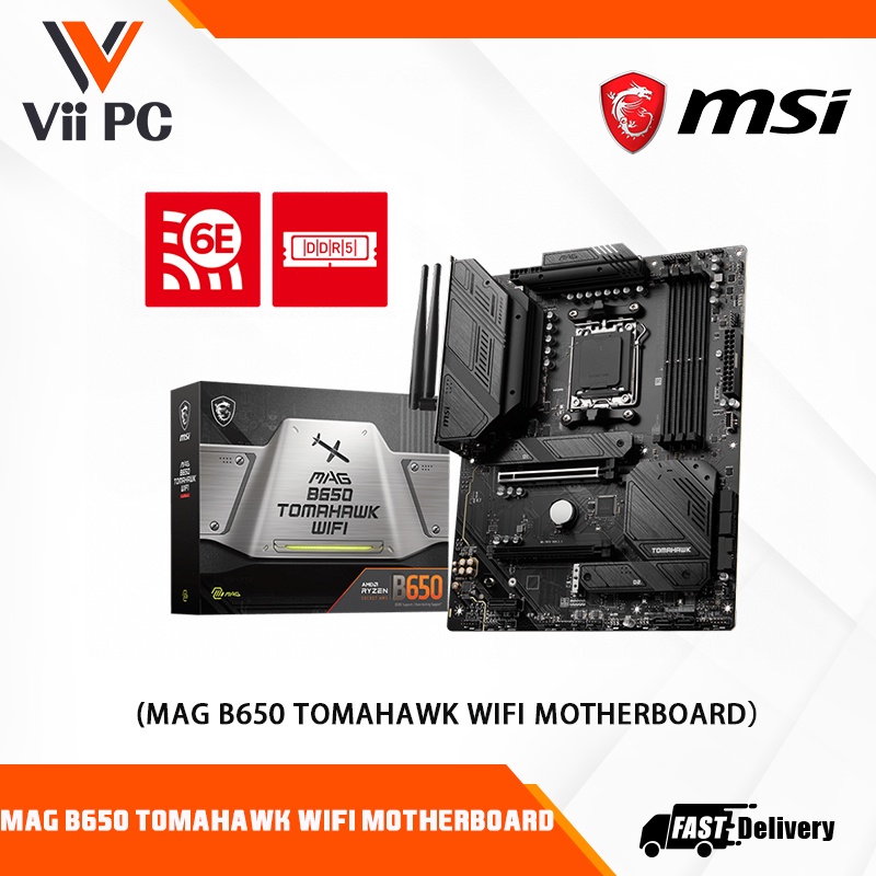 MSI MAG B650 TOMAHAWK WIFI DDR5 AMD B650 ATX WiFi 6E AM5 B650