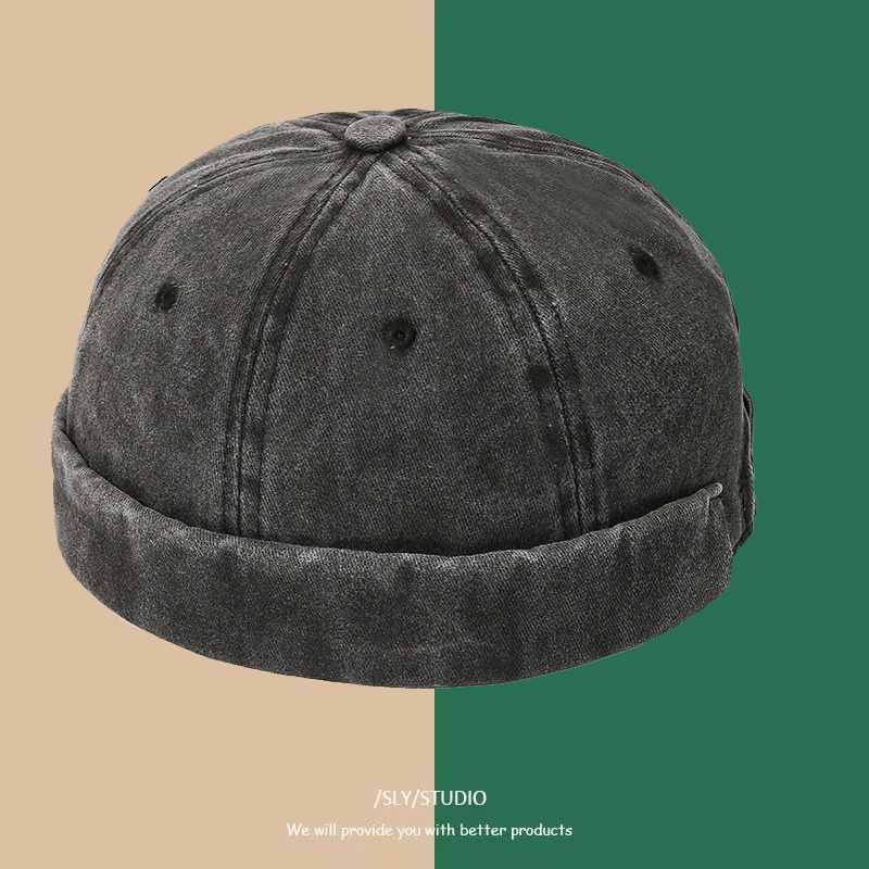 Vintage Washed Denim Beanie For Women Fashion And Leisure Street Hip Hop Soft Comfortable Bonnet Fo