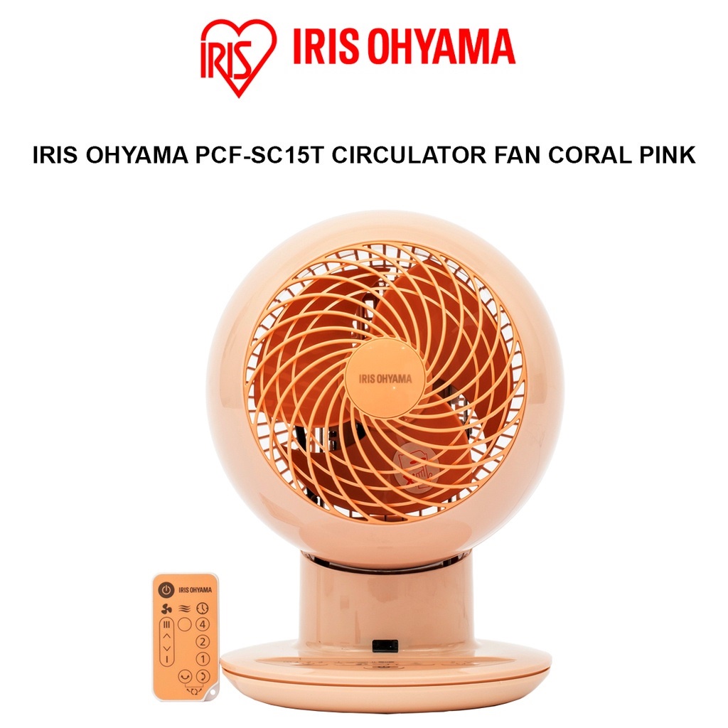 Iris Ohyama PCFSC15TP 6" Circulator Fan, Oscillate Up/ Down/ Left