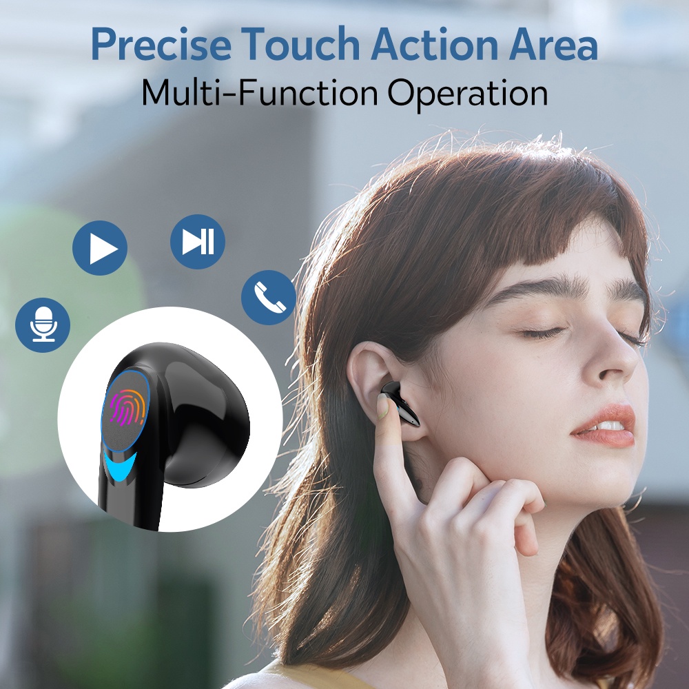 DACOM G10 TWS Bluetooth 5.2 Earbuds Touch Control True Wireless Stereo Headphones Waterproof 20Hours Playtime AAC Type-C