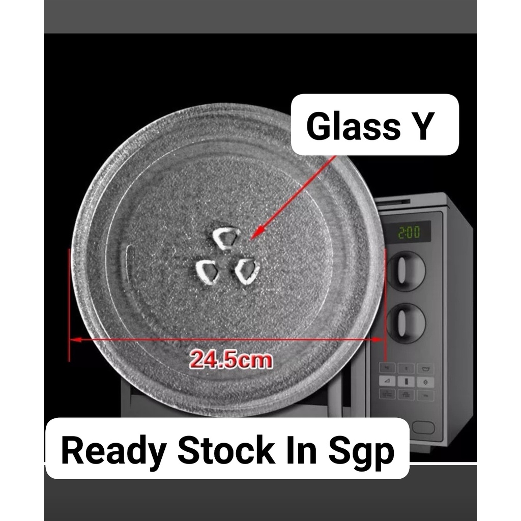 Microwave Glass Plate Panasonic Y Style 245mm Size Turntable Round Glass Plate Tray