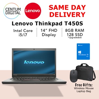 Refurbished Tip Top Condition Lenovo T450S Thinkpad Ultrabook i5 Core 8GB RAM 500HDD 14 Inch Screen Windows 10 Laptop