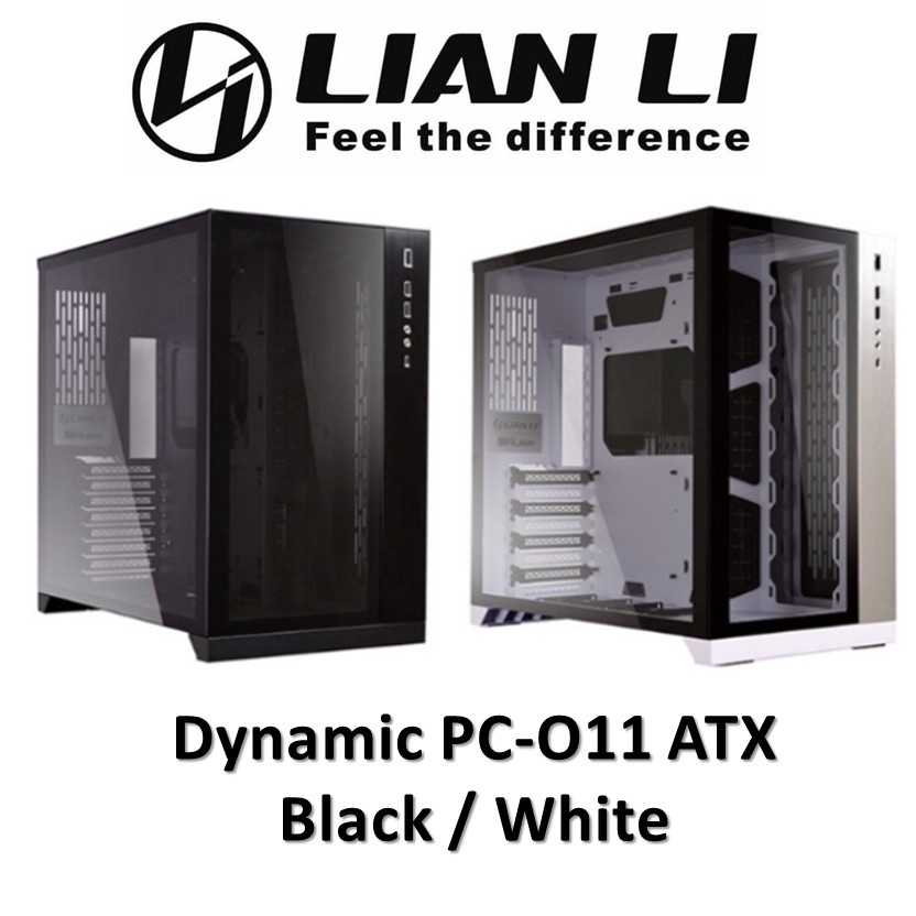 Lian Li Pc O11 Dynamic Tempered Glass Black Or White Computer Case Shopee Singapore