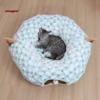SUN_ Foldable Cat Tunnel Bed Pet Supplies Pet Tube Sleeping Bed Print Design #8
