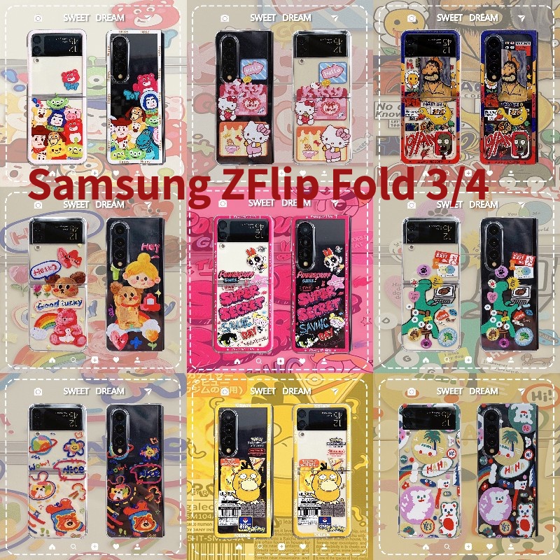 Samsung Galaxy Z Flip 4 5g Fold 4 Cute Cartoon The Powerpuff Girls Toy Story Pc Case Samsung