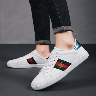 [Limited Time Special Offer] Boys Little Bee Casual Shoes Mandarin Duck Color Low-Top Sneakers Super Popular Lightweight Cloth Korean Version Student White ulzzang Trendy Economical Sports Men's #4