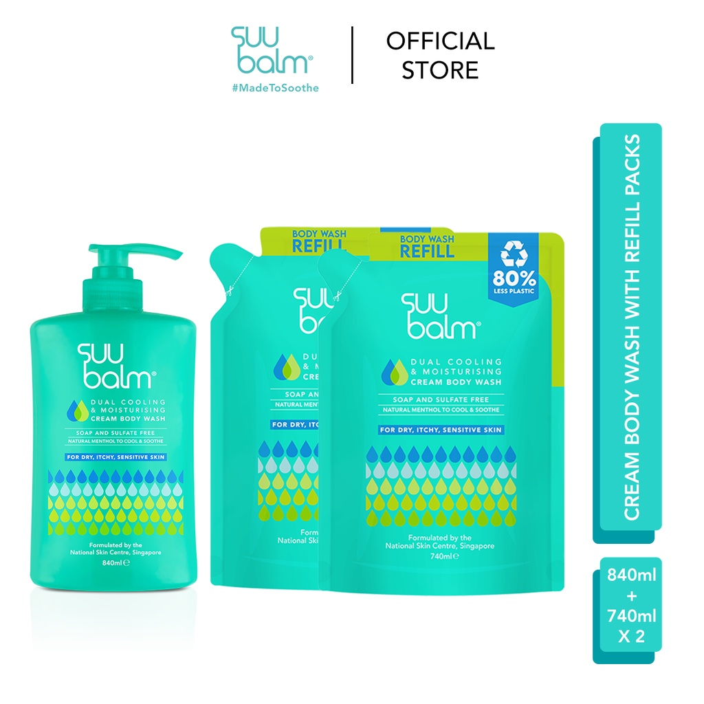 [adult] Bundle Suu Balm Dual Cooling And Moisturising Cream Body Wash