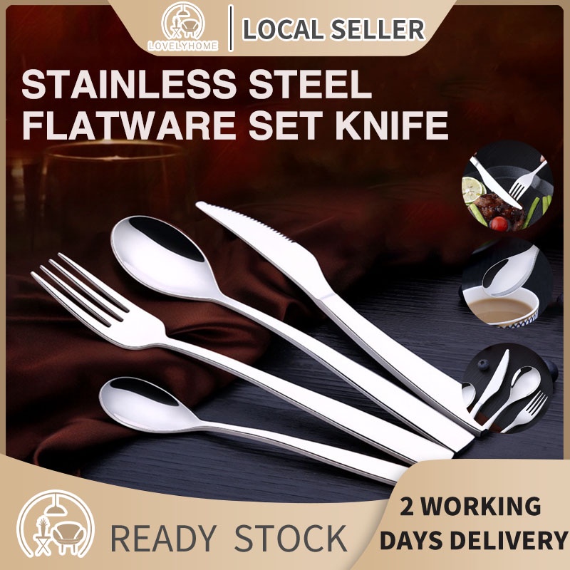 30Pcs Gold Dinnerware Set Stainless Steel Steak Knife Fork Coffee Spoon