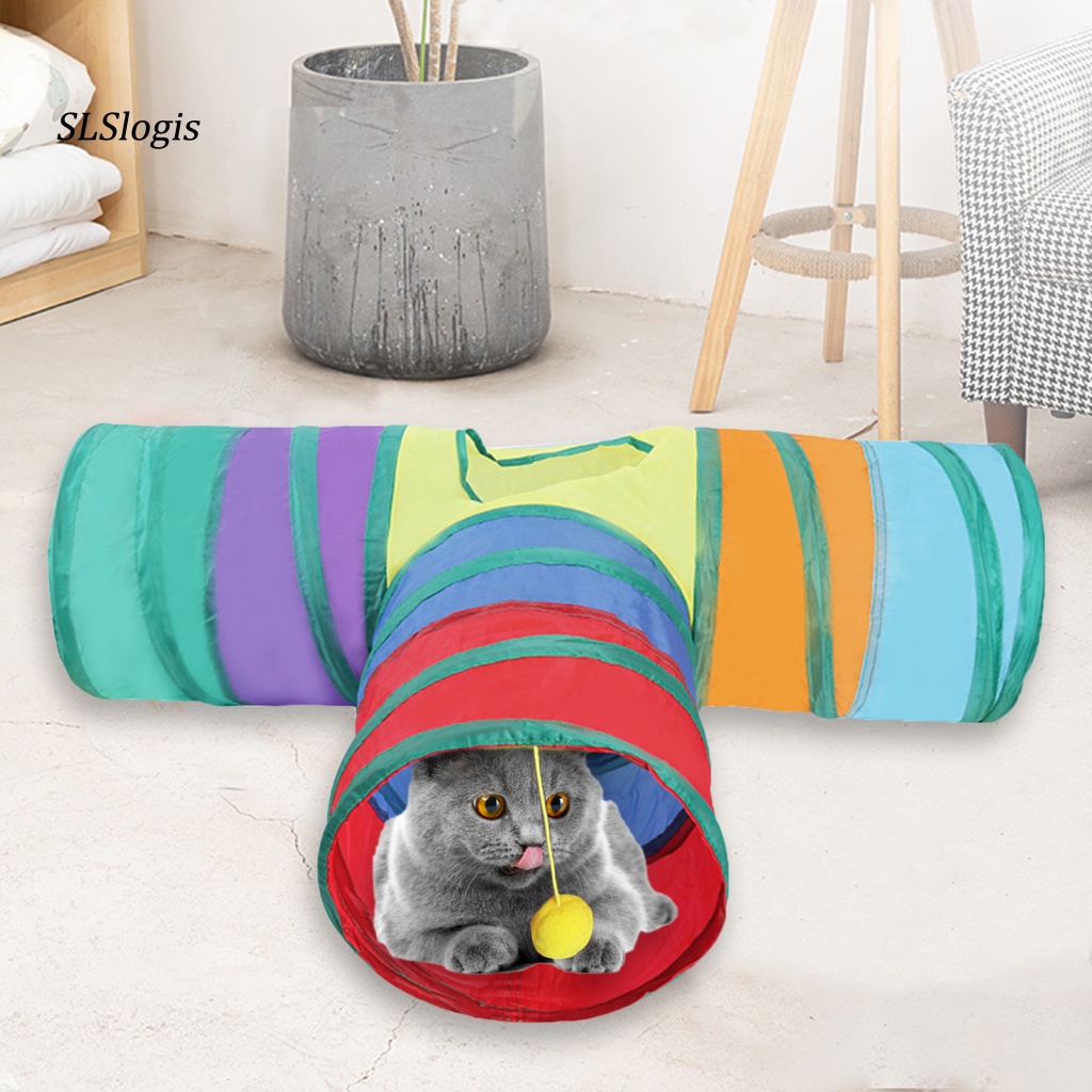 SLS_ Playing Toy Cat Toy for Indoor Cat Bed Nest Tube Toy Soft Touch