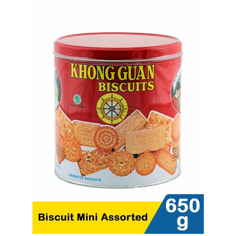 Khong Guan Assorted Biscuits Family 650gr Canned barcode 8888166603608