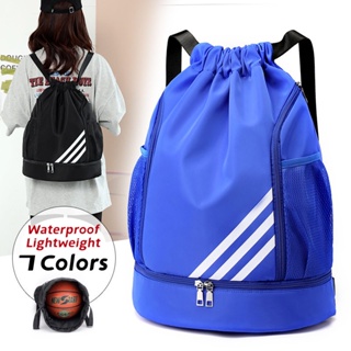 [7 Colors] Basketball Bag Gym Sports Backpack Waterproof Oxford Large Capacity Luggage Travel Shoulders Bag Football Soccer Volleyball Men Shoes Women Bag