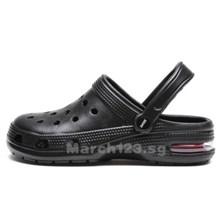 Ready Stock Men's Hole Shoes Air Cushion Large Size 46 47 Lightweight Breathable Thick-Soled Wear-Resistant Anti-Slip 38-47 POGP