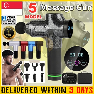 ✅[SG Seller] NEW V.2 30 speed LCD Portable Muscle Massage Gun Percussive High Frequency Vibration (one year warranty)