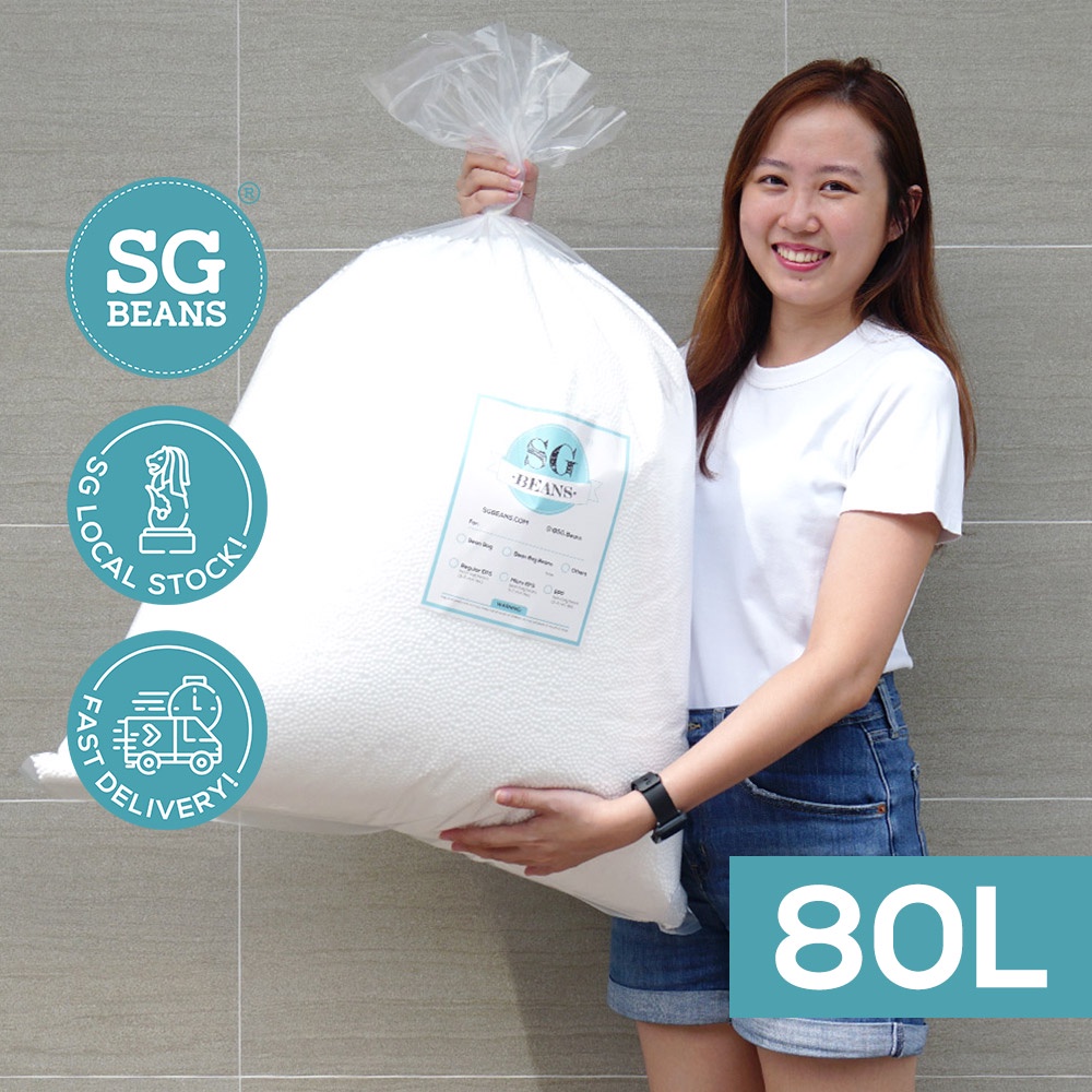 80L Quality EPS Bean Bag Beans Beanbag Refill / Filling / Beads / Stuffing [Made in SG