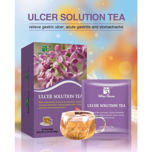 (2 Boxes) Stomach Ulcers Tea-relieve gastric ulcers, acute gastritis ...