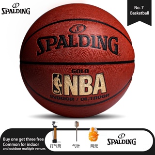 【Spalding】Indoor and outdoor wear-resistant soft leather PU cement floor size 7 game basketball training ball