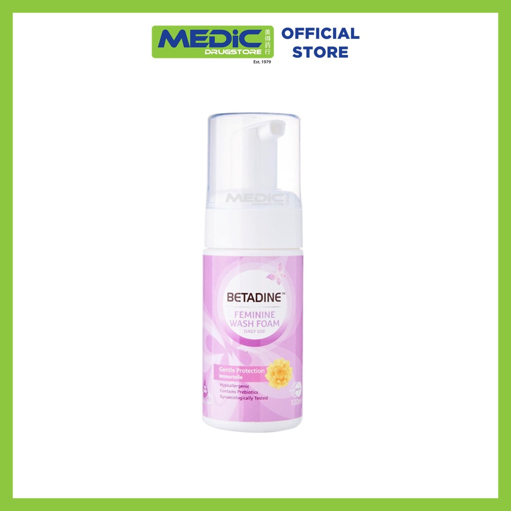 [Bundle of 6] Betadine Feminine Wash Foam Gentle Protection 100Ml By