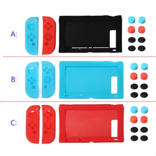 Cover Skin Compatible for Nintendo Switch Consoles and Joycon 11in1 Silicone Case with Larger Hand Grip Protector(Not for Switch OLED
