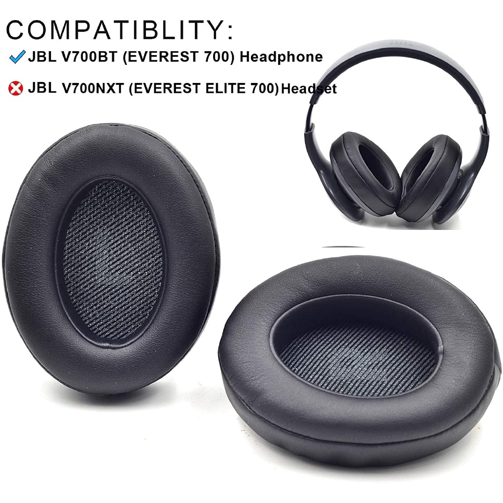 For JBL V700BT (Everest 700) Headphone Replacement Ear Pads V700 Earpad Protein Leather and Memory Foam