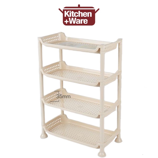 Plastic Storage Rack 4 Tier Kitchen Rack Floor Storage Rack Vegetable Seasoning Rack