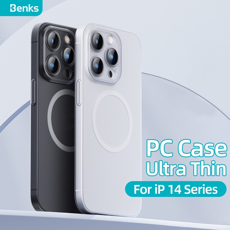 Benks Bare Metal Feel Ultra-thin Zero-Sensing Micro Matte Magnetic PP Case fori Phone 14/14 Plus/14 Pro/14 Pro Max Anti-fingerprint Translucent Cover