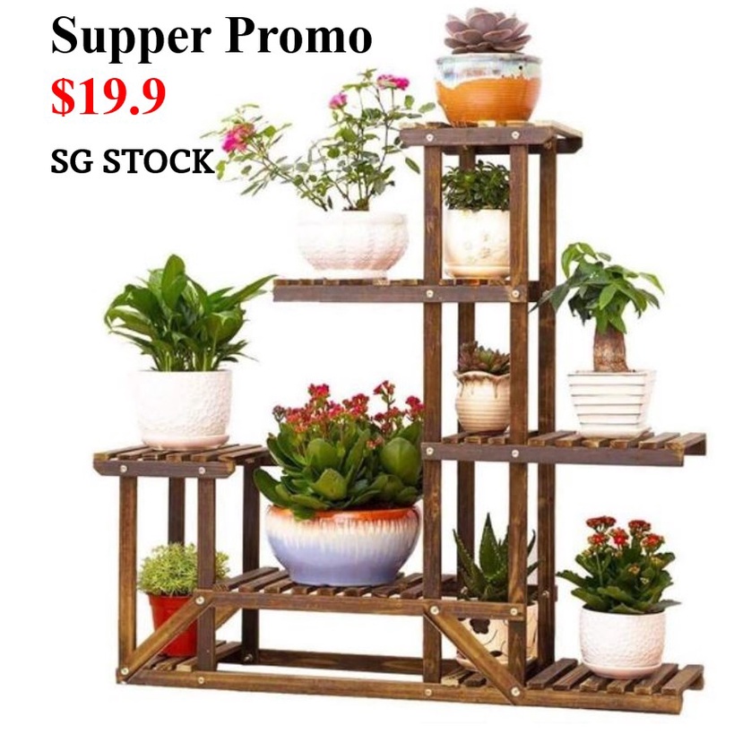 Plant Rack Plant Stand Wooden Plant Self Flower Rack For Indoor Outdoor