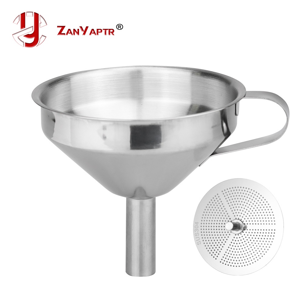 304 Stainless Steel DoubleStrainer Kitchen Oil Liquid Funnel 3D Resin