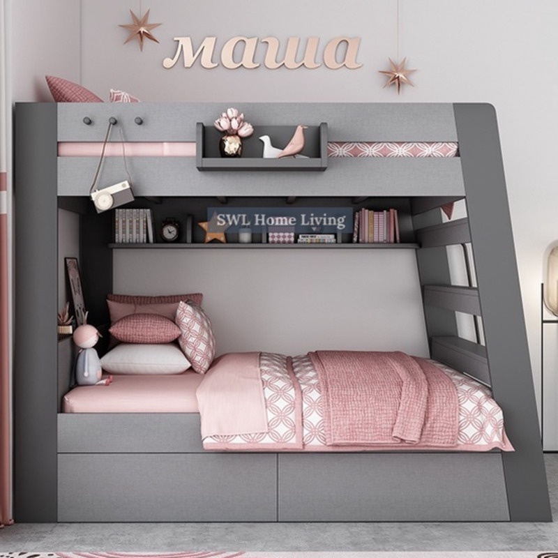 Lu Modern Double Decker Bunk Bed For Kids Adults Queen Bunk Bed With