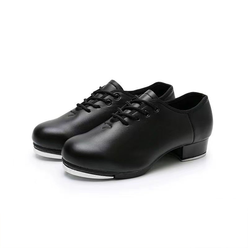 Beginner Tap Dance Shoes Soft Bottom Imitation Leather Men and Women