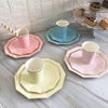 Wholesale Price 9 Inch 7 Inch Octagonal Paper Plate Cutlery Cups Napkins Set Sustainable
