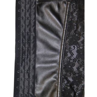 Image of thu nhỏ European American Sexy Lingerie Steel Bone Narrow Waist Gathering Garter Belt Lace PU Leather Stitching Corset #4