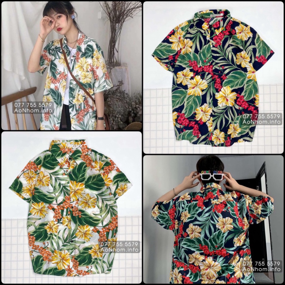 [Sale Capital Loss] Hawaii Beach Shirt Hibiscus Flower Pattern
