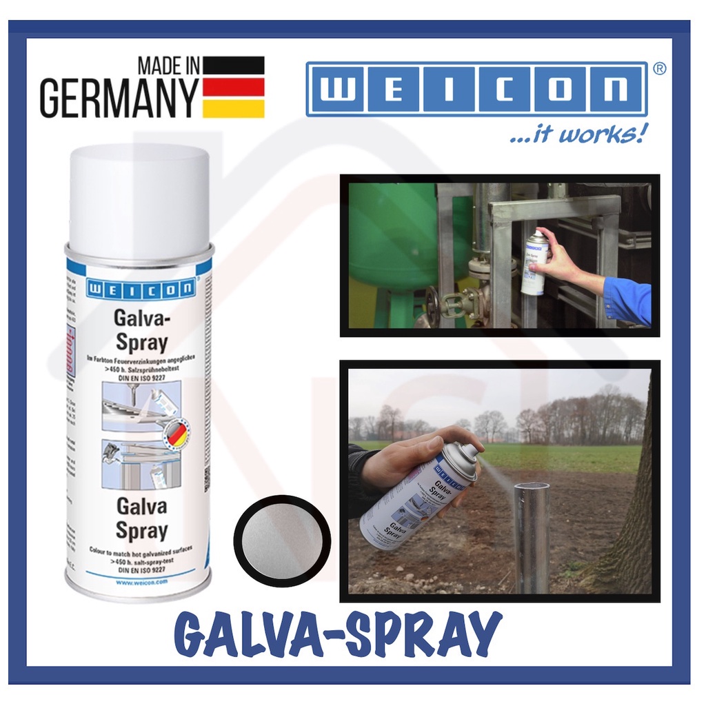 WEICON Galva Spray 400ml Galvanizing Zinc Spray Anti Corrosion Silver ...