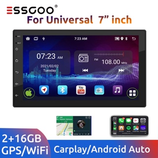 ESSGOO Carpaly 7” INCH Android 11 MP5 Car Player 2+16GB WIFI GPS Bluetooth FM Car Radio 2 Din Multimedia Vedio Player