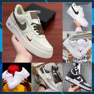 Af1 Sneakers With White And Brown Stripes Hot trend For Men And Women, FORCE 1 Sneakers In White And Brown For School, gym, Jogging