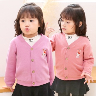 [ML] Ready Stock 73-120CM Children's Jacket Knitwear Boys Cardigan Baby Sweatshirt Girl Spring Autumn Korean Version Clothing