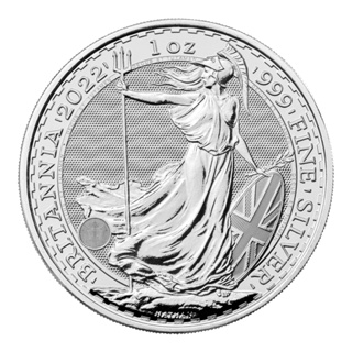2022 UK British Britannia 1 oz 999 Silver Coin